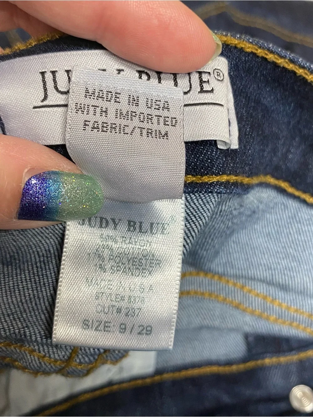 Judy Blue jeans womens juniors 9/29 skinny dark wash classic pants